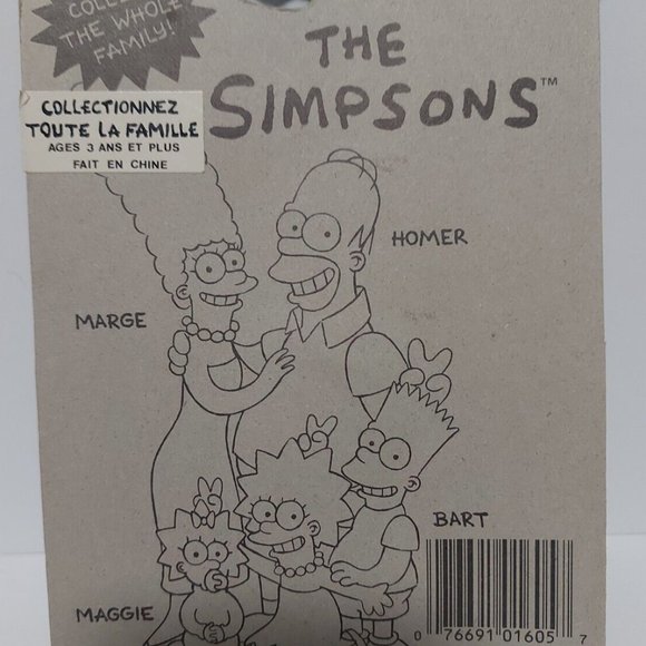 Vintage The Simpson's Maggie SIMPSON 2.5inch Bendy Jesco FOX Figure 1990 MOC - Picture 2 of 5